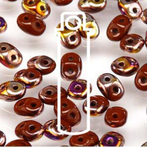 Mini Duo 2mm x 4mm - DU0413600-29500 - Chocolate Brown Sliperit - 8gm Tube