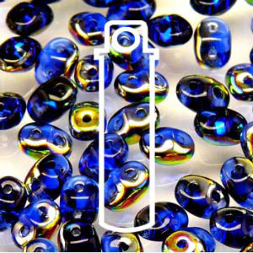 Mini Duo 2mm x 4mm - DU0430060-28101 - Sapphire Vitrail - 8gm Tube