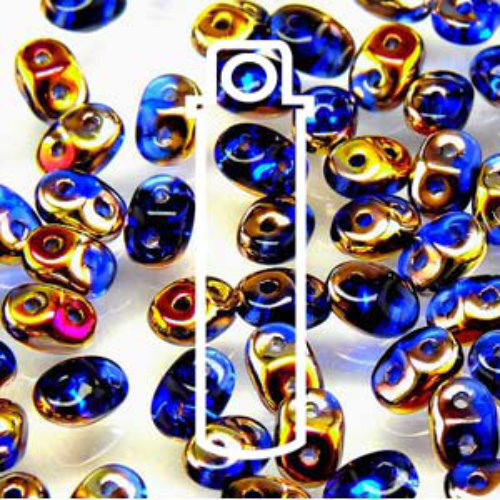 Mini Duo 2mm x 4mm - DU0430060-29500 - Sapphire Sliperit - 8gm Tube