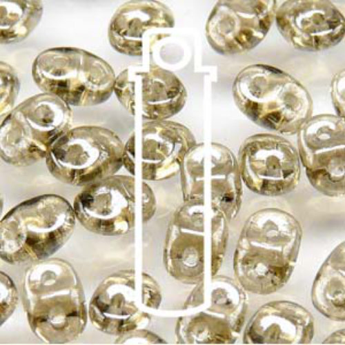 Mini Duo 2mm x 4mm - DU0440020-14400 - Smoke Grey Luster - 8gm Tube