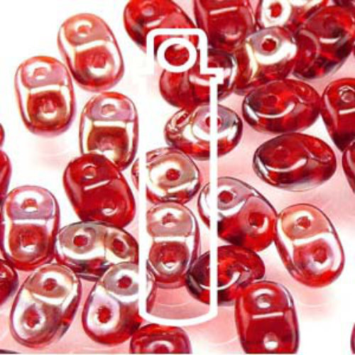 Mini Duo 2mm x 4mm - DU0490080-22501 - Ruby Celsian - 8gm Tube
