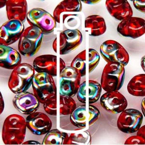 Mini Duo 2mm x 4mm - DU0490080-28101 - Ruby Vitrail - 8gm Tube