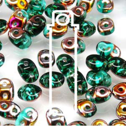 Mini Duo 2mm x 4mm - DU0450720-29500 - Emerald Sliperit - 8gm Tube