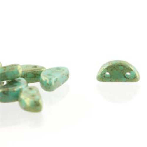 Half Moon 8mm x 4mm - Luminous Turquoise - HMN84-TQ15495 - 50 Bead Strand