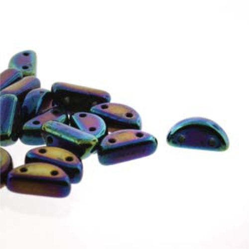 Half Moon 8mm x 4mm - Blue Iris - HMN84-J21435 - 50 Bead Strand