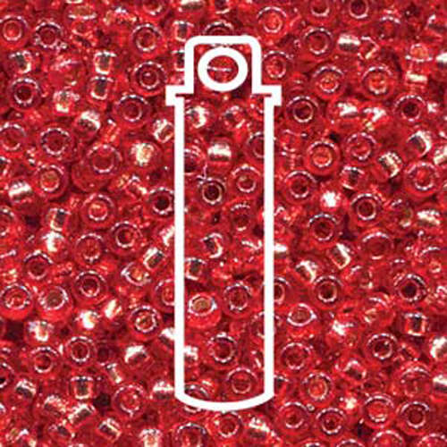 Miyuki 6/0 Rocaille Bead - 6-94265 - Duracoat Silver Lined Dyed Orange - 20gm Tube