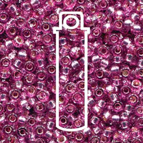 Miyuki 6/0 Rocaille Bead - 6-94269 - Duracoat Silver Lined Dyed Hot Pink - 20gm Tube