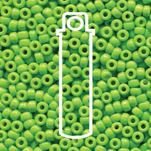 Miyuki 8/0 Rocaille Bead - 8-94471 - Duracoat Opaque Dyed Neon Green - 22gm Tube