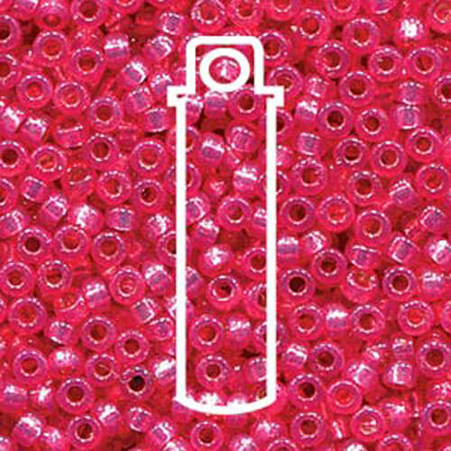 Miyuki 6/0 Rocaille Bead - 6-94239 - Duracoat Silver Lined Dyed Flamingo - 20gm Tube