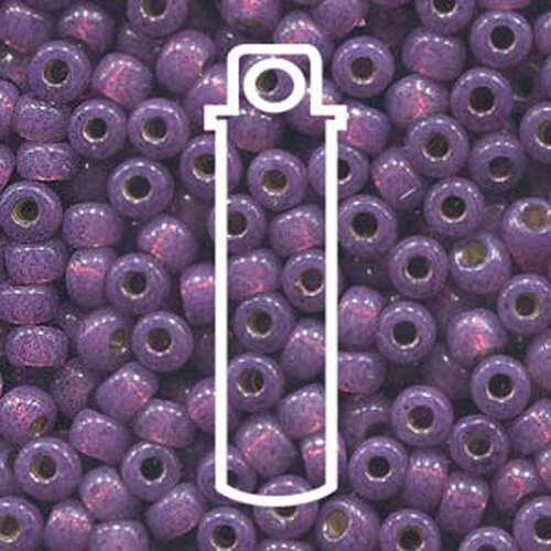 Miyuki 6/0 Rocaille Bead - 6-94248 - Duracoat Silver Lined Dyed Dark Lilac - 20gm Tube