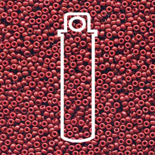 Miyuki 15/0 Rocaille Bead - 15-94470 - Duracoat Opaque Dyed Brick - 8.2gm Tube