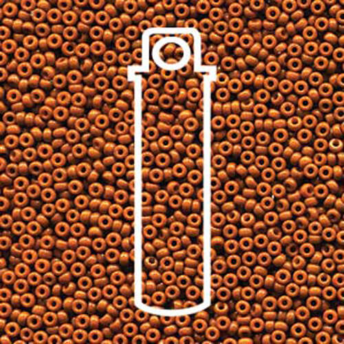 Miyuki 11/0 Rocaille Bead - 11-94458 - Duracoat Opaque Dyed Red Brown - 23gm Tube