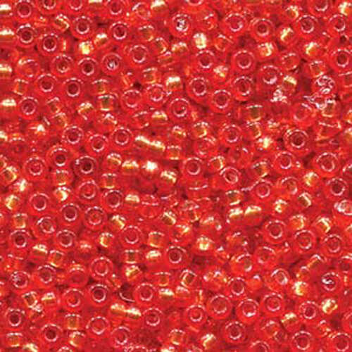 Miyuki 8/0 Rocaille Bead - 8-94264 - Duracoat Silver Lined Dyed Pumpkin - 125gm Bag