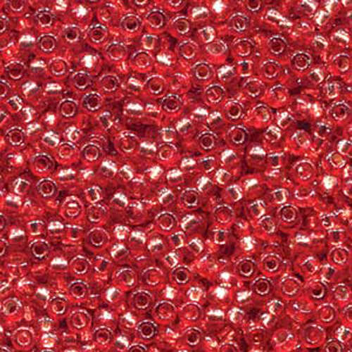 Miyuki 8/0 Rocaille Bead - 8-94265 - Duracoat Silver Lined Dyed Orange - 125gm Bag