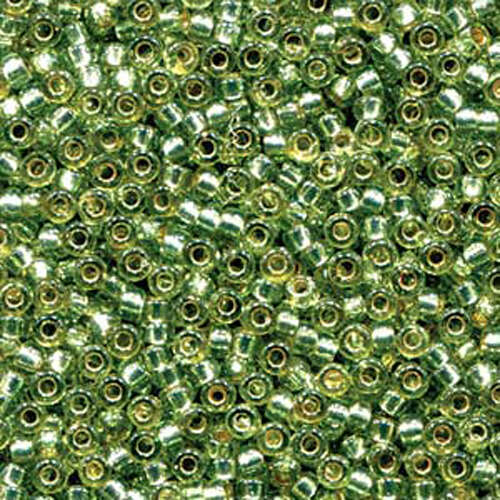 Miyuki 8/0 Rocaille Bead - 8-94273 - Duracoat Silver Lined Dyed Green - 125gm Bag