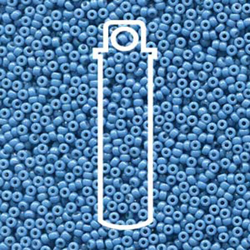 Miyuki 15/0 Rocaille Bead - 15-94485 - Duracoat Opaque Dyed Dark Blue - 8.2gm Tube