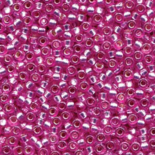 Miyuki 8/0 Rocaille Bead - 8-94277 - Duracoat Silver Lined Dyed Orchid - 125gm Bag