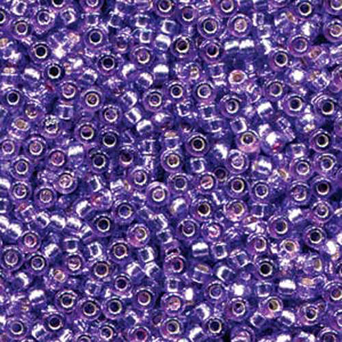 Miyuki 8/0 Rocaille Bead - 8-94278 - Duracoat Silver Lined Dyed Lavender - 125gm Bag