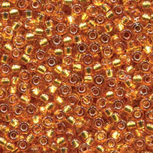 Miyuki 6/0 Rocaille Bead - 6-94261 - Duracoat Silver Lined Dyed Amber Gold - 100gm Bag