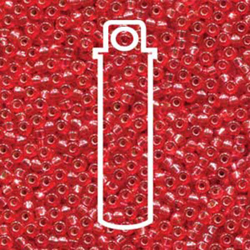 Miyuki 11/0 Rocaille Bead - 11-94263 - Duracoat Dyed Silver Lined Melon - 23gm Tube
