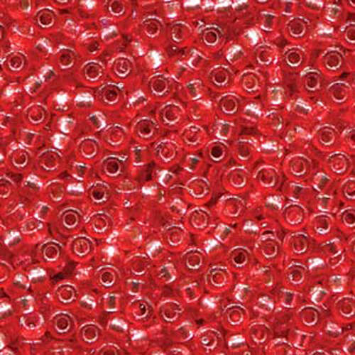 Miyuki 6/0 Rocaille Bead - 6-94263 - Duracoat Silver Lined Dyed Melon - 100gm Bag