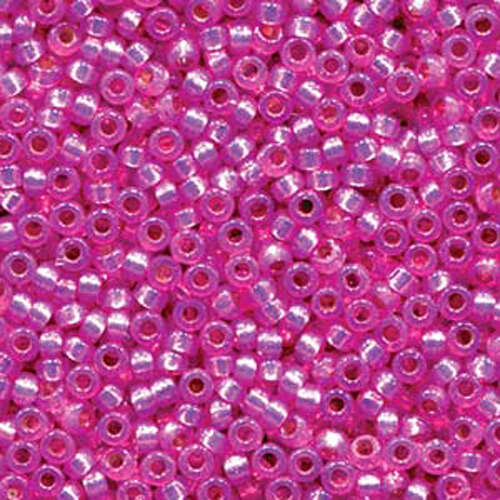 Miyuki 8/0 Rocaille Bead - 8-94238 - Duracoat Silver Lined Dyed Dusty Rose - 125gm Bag