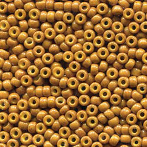 Miyuki 8/0 Rocaille Bead - 8-94460 - Duracoat Opaque Dyed Yellow Olive - 125gm Bag