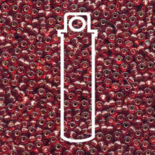 Miyuki 11/0 Rocaille Bead - 11-94270 - Duracoat Dyed Silver Lined Deep Rose - 23gm Tube
