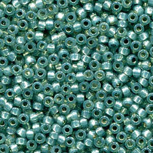Miyuki 8/0 Rocaille Bead - 8-94241 - Duracoat Silver Lined Dyed Dark Mint - 125gm Bag