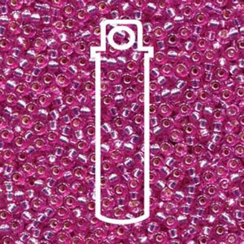 Miyuki 11/0 Rocaille Bead - 11-94277 - Duracoat Dyed Silver Lined Orchid - 23gm Tube