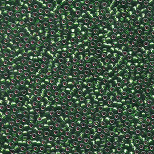 Miyuki 11/0 Rocaille Bead - 11-91661 - Silver Lined Leaf Green - 250gm Bag
