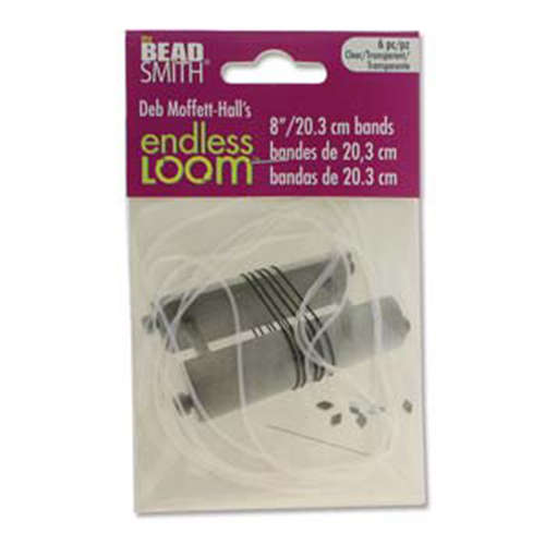 Endless Loom Bands 8 Inch Clear Bag Of 6 - ENDB-8-CL-6