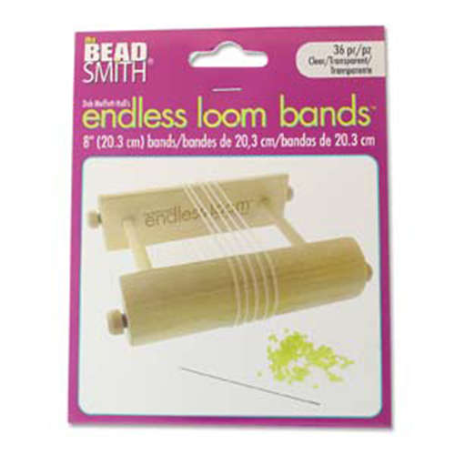 Endless Loom Bands 8 Inch Clear Bag Of 36 - ENDB-8-CL-36