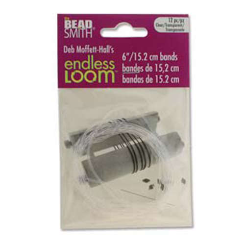 Endless Loom Bands 6 Inch Clear Bag Of 12 - ENDB-6-CL-12