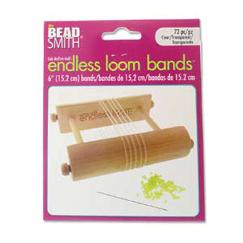 Endless Loom Bands 6 Inch Clear Bag Of 72 - ENDB-6-CL-72