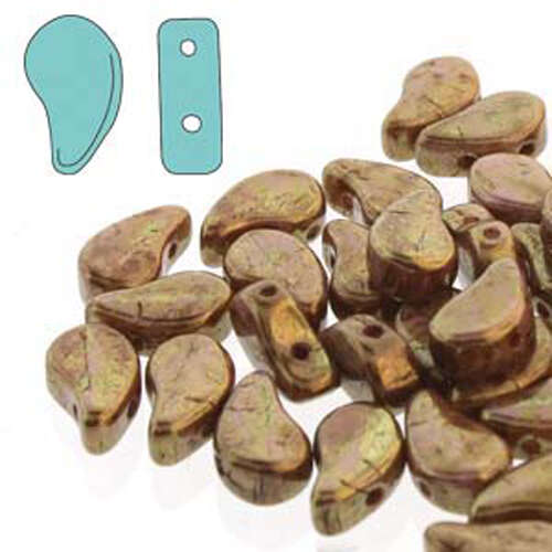 Paisley Duo 8mm x 5mm - Chalk Senegal Brown - PD8503000-15695 - 100gm Bag