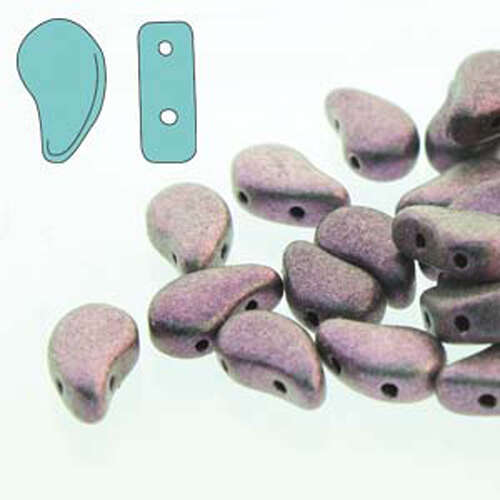 Paisley Duo 8mm x 5mm - Polychrome Mixed Berry - PD8523980-94102 - 100gm Bag