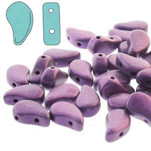 Paisley Duo 8mm x 5mm - Metallic Suede Purple - PD8523980-79021 - 100gm Bag
