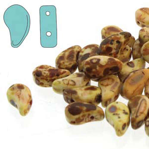 Paisley Duo 8mm x 5mm - Chalk Dark Travertine - PD8503000-86805 - 100gm Bag