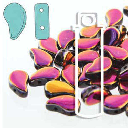 Paisley Duo 8mm x 5mm - Jet Full Sliperit - PD8523980-29503 - 22gm Tube