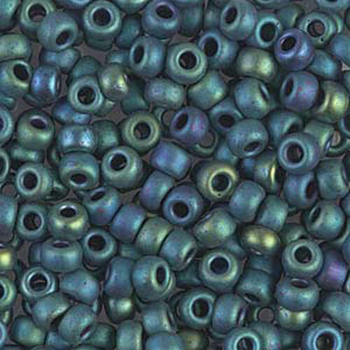 Miyuki 8/0 Rocaille Bead - 8-92064 - Matte Metallic Blue Green - 100gm Bag