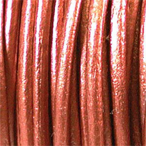1mm Indian Leather Metallic Copper - 25 Yards - 22.5 Metres Roll