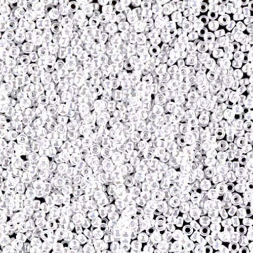 Miyuki 15/0 Rocaille Bead - 15-9528 - White Ceylon - 100gm Bag