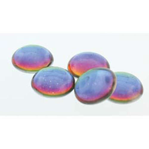 25mm Czech Round Backlit Petroleum Cabochon - CAB-R25-00030-26601 - Bag of 2