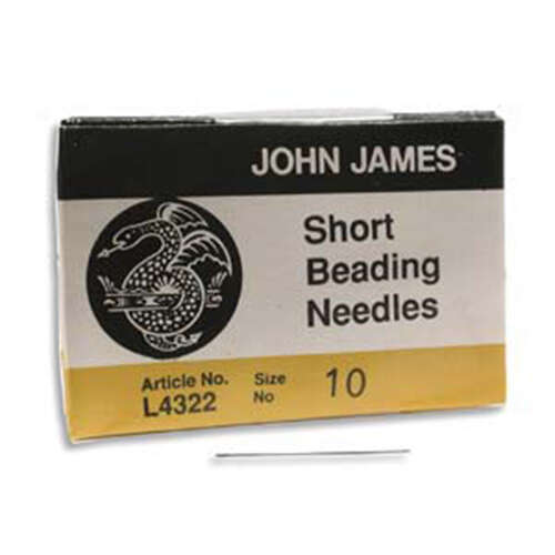 John James - English Beading Needles - 25 Pack Size 10 Short - L4322-010