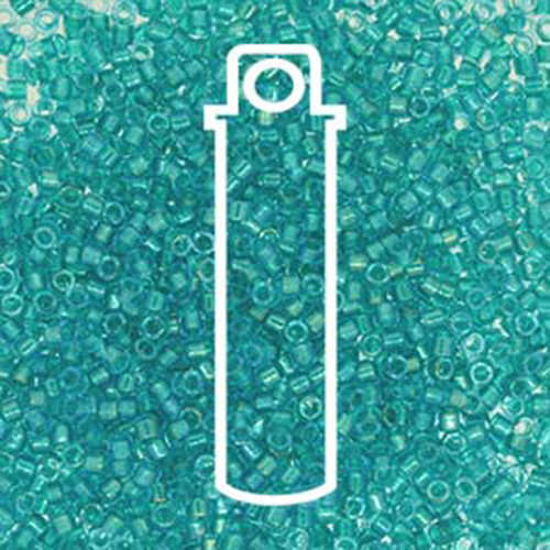Miyuki 11/0 Delica Bead - DB2380 - Fancy Lined Teal Green - 7.2gm Tube