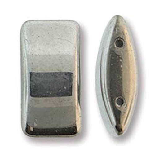 Two Hole Glass Carrier Bead 17mm x 9mm - 15 Bead Strand - Labrador - CRB91700030-27000
