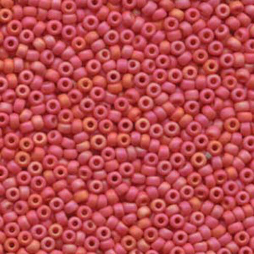 Miyuki 8/0 Rocaille Bead - 8-9407FR - Matte Opaque Vermillion Red AB - 250gm Bag