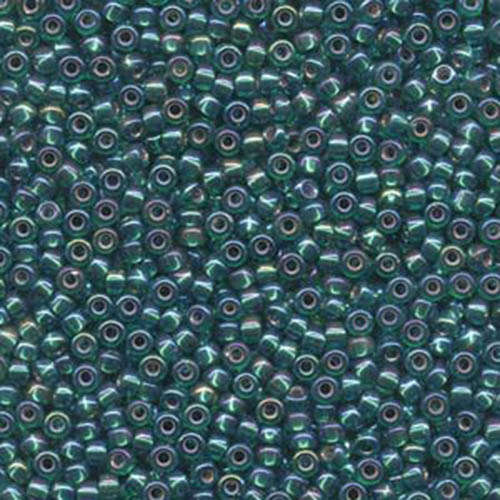 Miyuki 8/0 Rocaille Bead - 8-91017 - Silver Lined Emerald AB - 250gm Bag