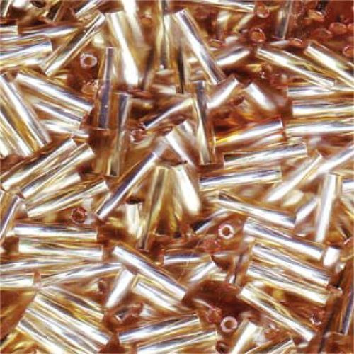 Miyuki 12mm Twisted Bugle Bead - TW2712-3931 - Silver Lined Crystal / Light Topaz - 250gm Bag